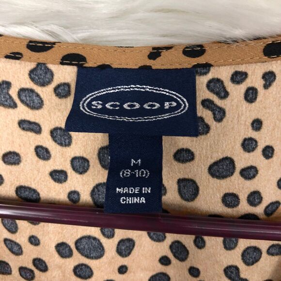 NWT Women’s Faux Wrap Jumpsuit, Leopard Print, Lightweight Poly, Wide Leg SZ M - Picture 9 of 9